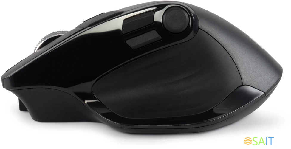 Мышь Оклик 502MW черный оптическая 2400dpi silent беспров. BT/Radio USB для ноутбука 9but (1978678)