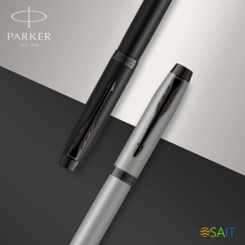 Ручка перьев. Parker IM Achromatic F317 (2127741) Matt Black F сталь нержавеющая подар.кор.