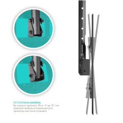 Кронштейн для телевизора Onkron N2L черный 32"-80" макс.68кг потолочный наклон