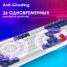 Клавиатура Оклик 725G белый/красный USB Multimedia for gamer LED (2070294) кабель 1.8м