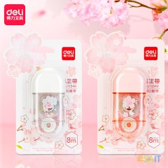 Лента коррект. Deli 71540 8мх5мм ассорти корпус белый блистер