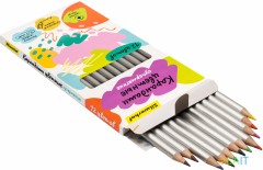 Карандаши цв. Silwerhof кругл. серебристый 12цв. коробка для худ/граф.раб.