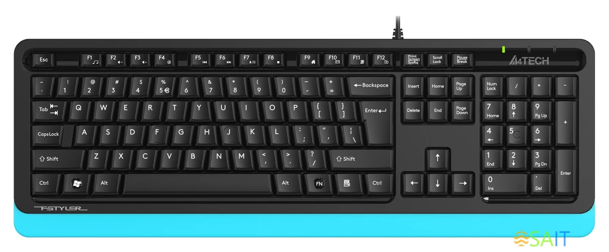 Клавиатура A4Tech Fstyler FKS10 черный/синий USB (FKS10 BLUE)