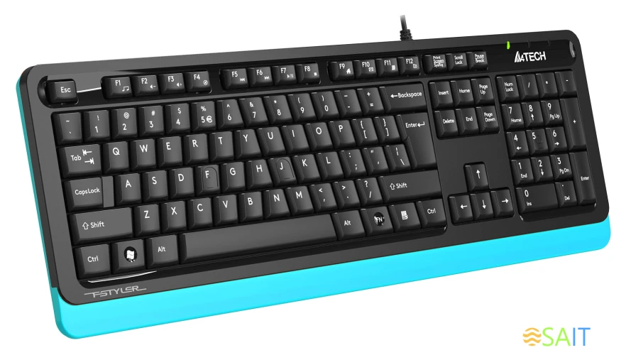 Клавиатура A4Tech Fstyler FKS10 черный/синий USB (FKS10 BLUE)
