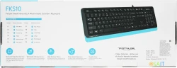 Клавиатура A4Tech Fstyler FKS10 черный/синий USB (FKS10 BLUE)