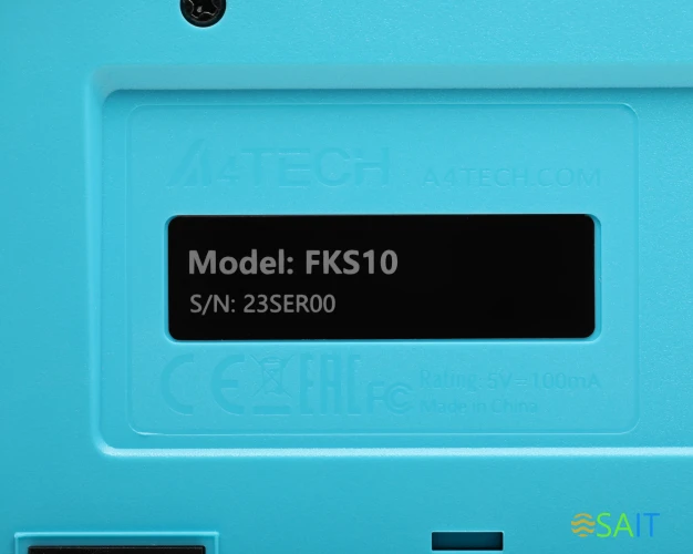 Клавиатура A4Tech Fstyler FKS10 черный/синий USB (FKS10 BLUE)