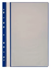 Папка-скоросшиватель Бюрократ -PS10BLUE A4 10 вкладышей боков.перф. пластик синий 0.12/0.16