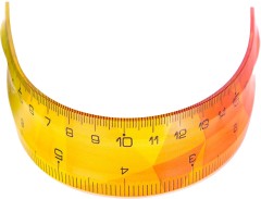 Линейка Deli EH650 пластик дл.20см ассорти гибкая/двухсторонняя шкала