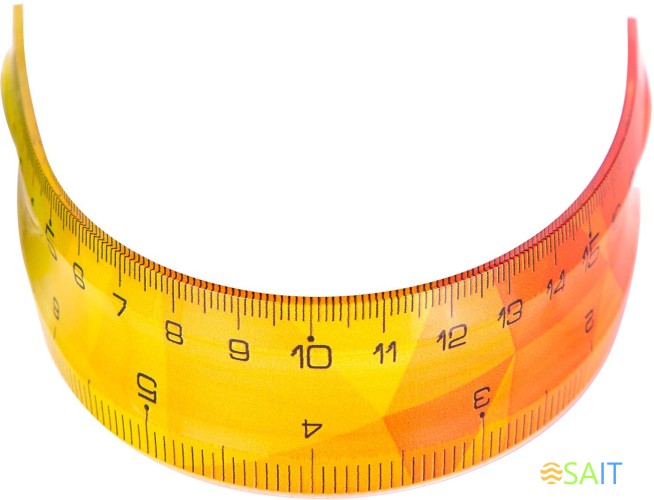 Линейка Deli EH650 пластик дл.20см ассорти гибкая/двухсторонняя шкала