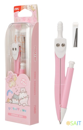 Циркуль Deli EH602 в компл.:карандаш мех.