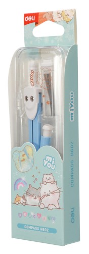 Циркуль Deli EH602 в компл.:карандаш мех.