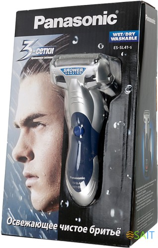 Бритва сетчатая Panasonic ES-SL41-S520 реж.эл.:3 питан.:аккум. серебристый/синий