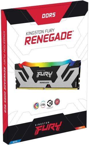 Память DDR5 2x32GB 6400MHz Kingston KF564C32RSAK2-64 Fury Renegade XMP RGB RTL Gaming PC5-51200 CL32 DIMM 288-pin 1.4В kit dual rank с радиатором Ret