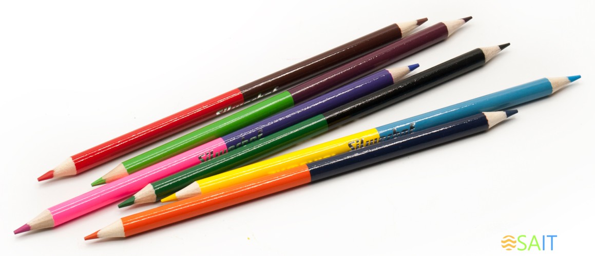 Карандаши цв. Silwerhof Монстрики двухцвет. 2.8мм кругл. дерево ассорти 12цв. коробка/европод. (6шт)