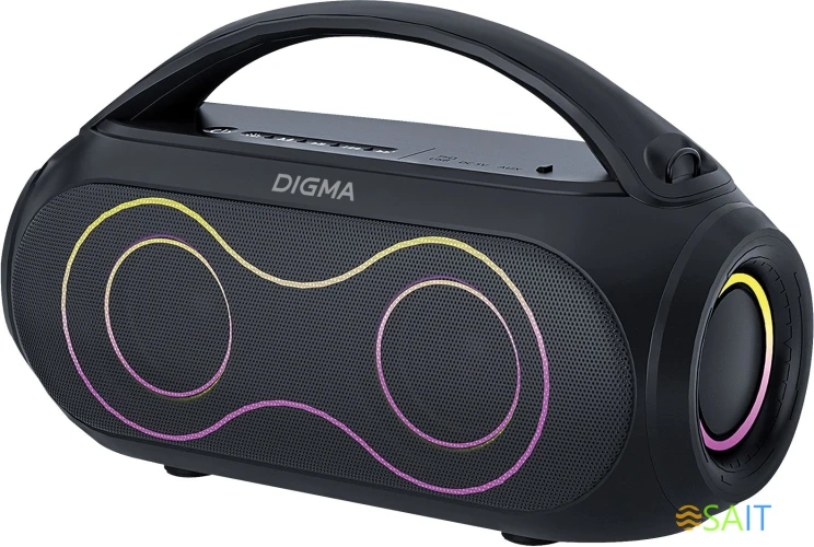 Колонка порт. Digma D-PS1532 черный 60W 2.0 BT 10м 3600mAh (PS1532B)