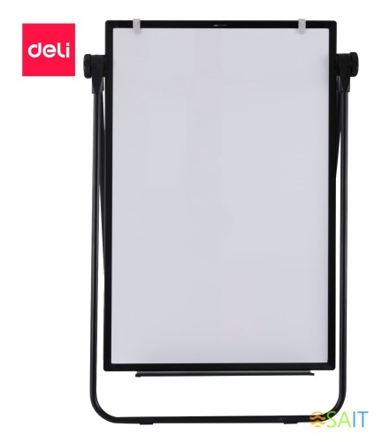 Флипчарт Deli E7886 магнитно-маркерная лак 60x90см на подставке белый с аксессуарами