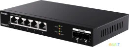 Коммутатор Tenda TEM2007X (L2) 5x2.5Гбит/с 2SFP+ неуправляемый