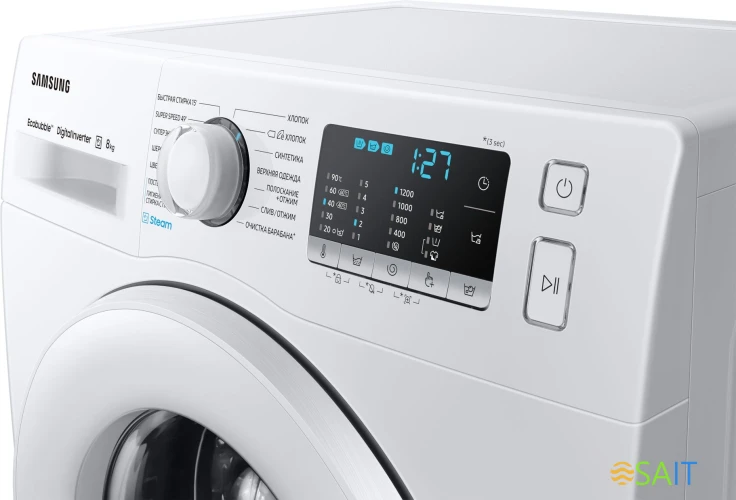 Стиральная машина Samsung WW80AGAS21TELP класс: A загр.фронтальная макс.:8кг белый инвертор