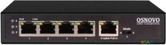 Коммутатор Osnovo SW-8050/D 5x1Гбит/с 4PoE+ 85W неуправляемый