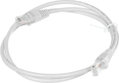 Патч-корд Buro UTP 4 пары cat.5E CCA molded 1м серый RJ-45 (m)-RJ-45 (m) (UTP-5E-1M-G)