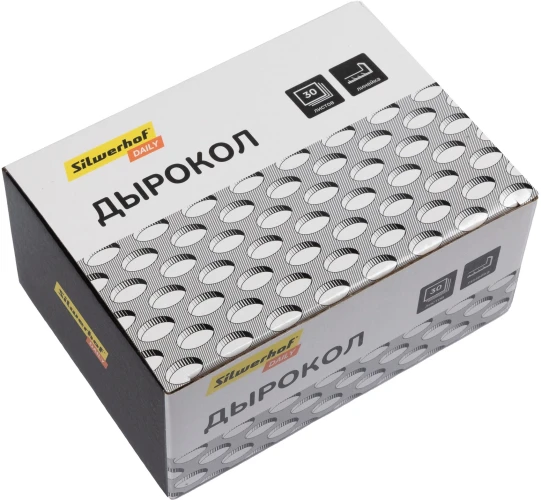 Дырокол Silwerhof макс.:30лист. металл черный отв.:2