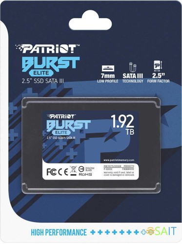 Накопитель SSD Patriot SATA-III 1.92TB PBE192TS25SSDR Burst Elite 2.5"