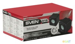 Колонки Sven 315 2.0 черный 5Вт