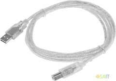 Кабель Buro USB A(m) USB B(m) 1.8м (USB2.0-AM/BM-Trans) прозрачный