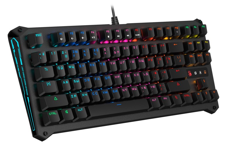 Клавиатура A4Tech Bloody B930 механическая черный USB for gamer LED