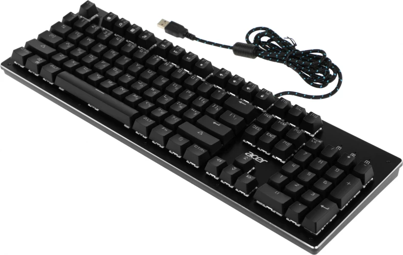 Клавиатура Acer OKW127 механическая черный USB for gamer LED (ZL.KBDEE.00H)