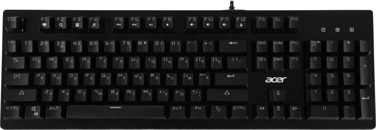 Клавиатура Acer OKW127 механическая черный USB for gamer LED (ZL.KBDEE.00H)