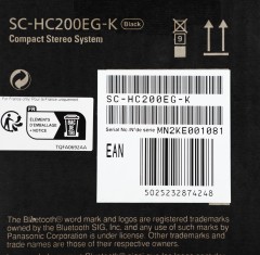 Микросистема Panasonic SC-HC200EG-K черный 20Вт CD CDRW FM USB BT