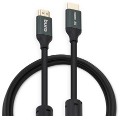 Кабель аудио-видео Buro HDMI (m)/HDMI (m) 5м. феррит.кольца позолоч.конт. черный (BHP-HDMI-2.1-5G)