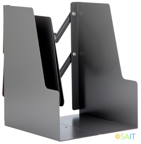 Подставка-ограничитель для книг Deli 78641-02 415х220мм серый