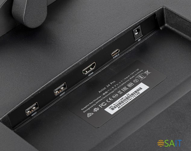 Графический планшет-монитор XPPen Artist 24 PRO USB Type-C/USB/HDMI черный