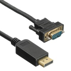 Кабель аудио-видео Buro 1.1v DisplayPort (m)/VGA (m) 3м. позолоч.конт. черный (BHP DPP_VGA-3)