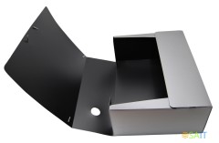 Папка архивная на резинке Silwerhof Perlen 311915-77 полипропилен 1мм корешок 100мм A4 серебристый металлик