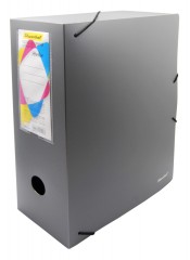 Папка архивная на резинке Silwerhof Perlen 311915-77 полипропилен 1мм корешок 100мм A4 серебристый металлик