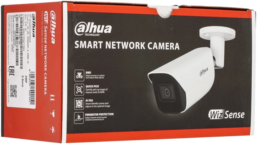 Камера видеонаблюдения IP Dahua DH-IPC-HFW3241EP-S-0360B-S2 3.6-3.6мм цв. корп.:белый