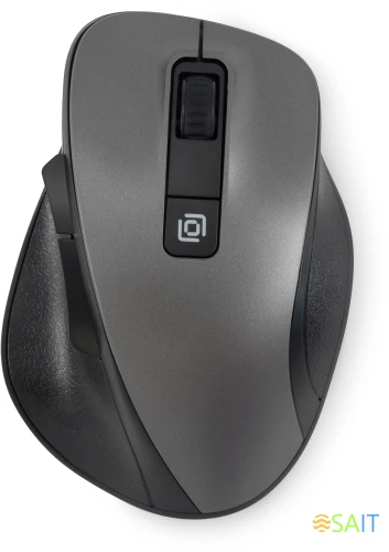 Мышь Оклик 504MW черный/серый оптическая 1600dpi silent беспров. USB 6but (2004736)