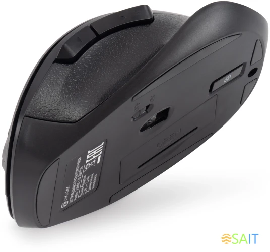 Мышь Оклик 504MW черный/серый оптическая 1600dpi silent беспров. USB 6but (2004736)