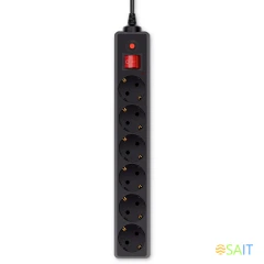 Сетевой фильтр Buro 600SH-3-B 3м (6 розеток) черный (коробка)