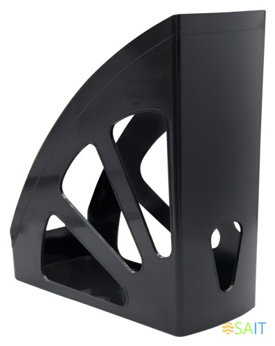 Лоток вертикальный Buro Оптима 230x255x100мм черный пластик