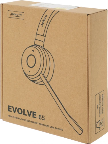 Наушники с микрофоном Jabra Evolve 65 TE черный накладные BT оголовье (6699-833-309)