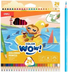 Карандаши цв. Deli EC00120 ColoRun трехгран. пластик 24цв. коробка/европод. (24шт)