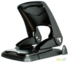 Дырокол Silwerhof Vis макс.:55лист. металл черный отв.:2 с линейкой