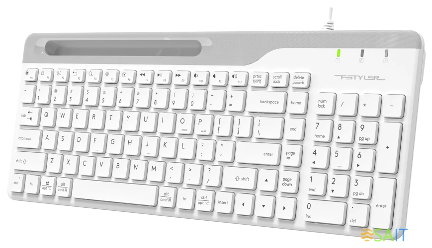 Клавиатура A4Tech Fstyler FK25 белый/серый USB slim