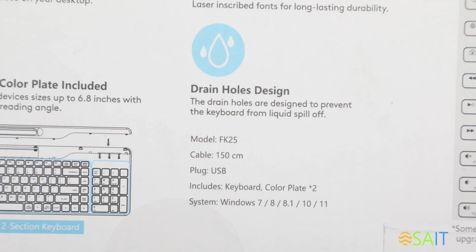 Клавиатура A4Tech Fstyler FK25 белый/серый USB slim