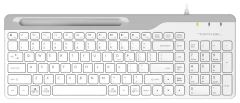 Клавиатура A4Tech FK25 белый/серый USB slim (FK25 WHITE) кабель 1.5м