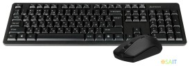 Клавиатура + мышь A4Tech 3330N клав:черный мышь:черный USB беспроводная Multimedia